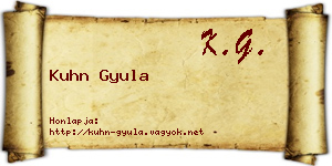 Kuhn Gyula névjegykártya