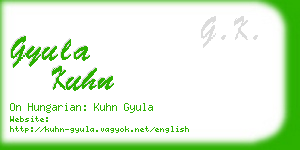 gyula kuhn business card